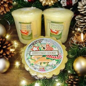 Yankee Candle Lot x3 Christmas Cookie Votive Tart Retired Sealed Rare Wax Melts